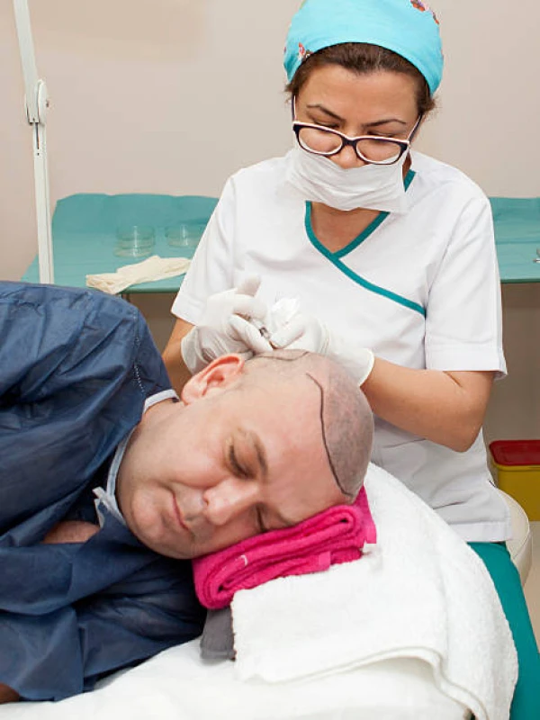 clínica de transplante capilar masculino