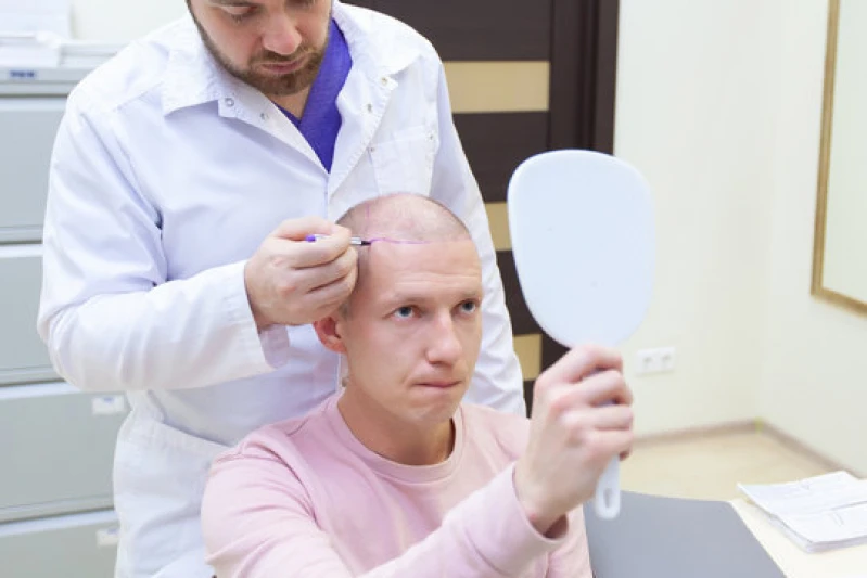 implante de cabelo masculino